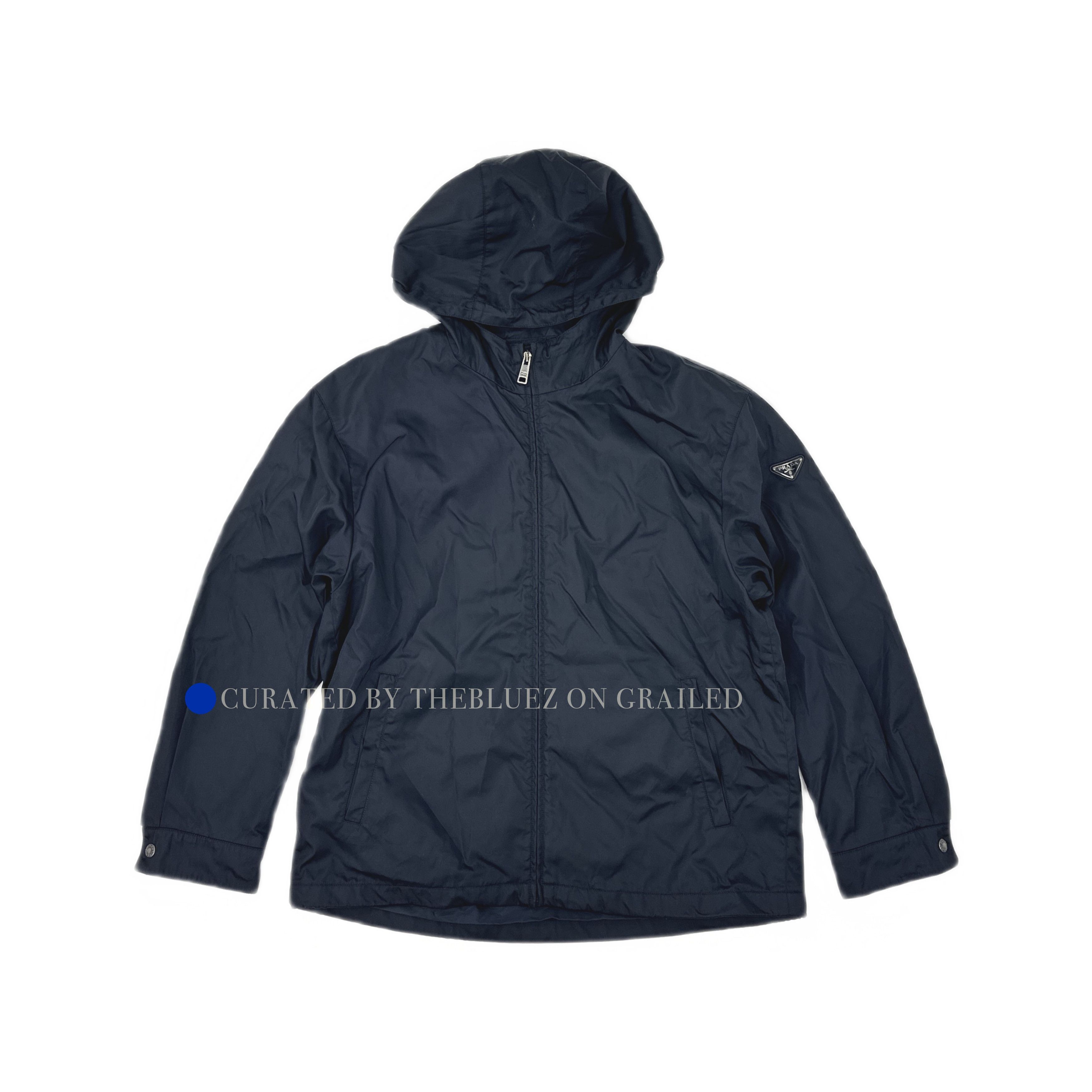 Prada Lightweight Hooded Jacket in Blue Size US L / EU 52-54 / 3 - 1 Thumbnail