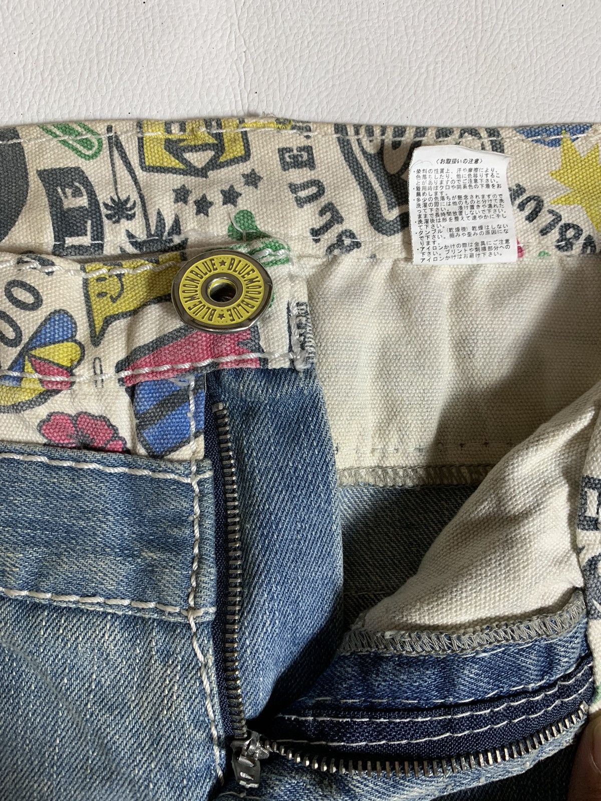 If Six Was Nine 2000s Blue moon blue double waist denim jeans Size US 32 / EU 48 - 5 Thumbnail