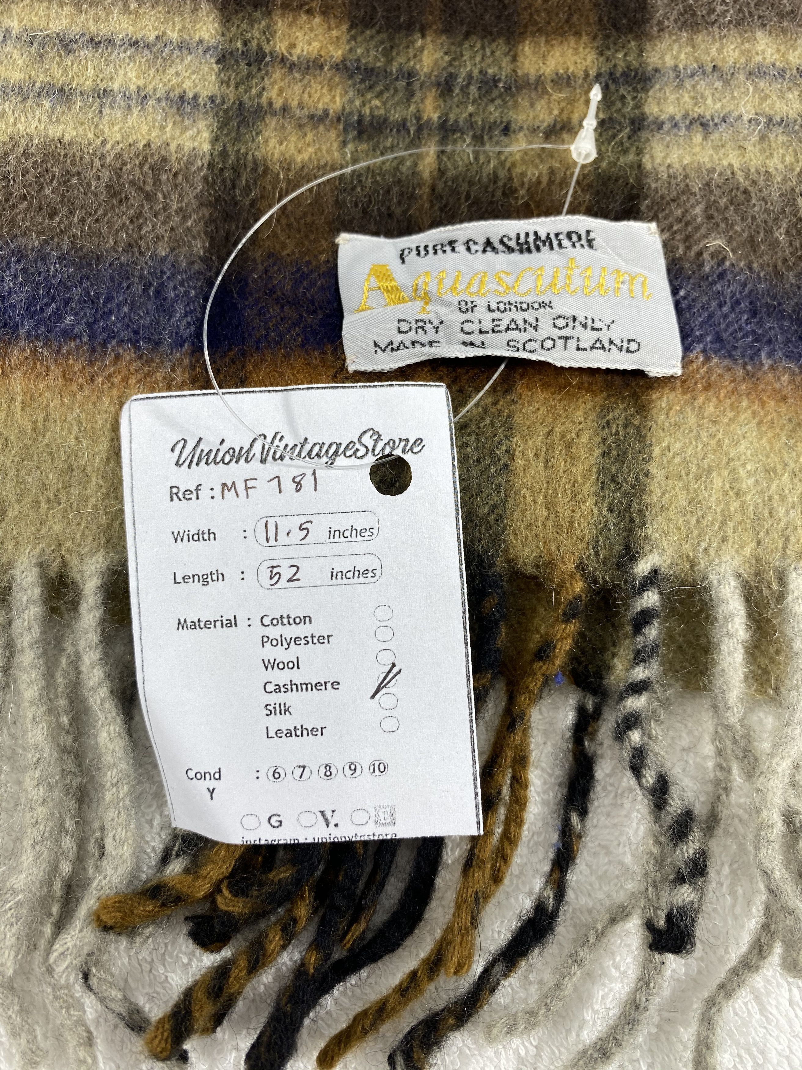 Aquascutum Vintage Aquascutum Scarf/Muffler/Neckwear MF781 Size ONE SIZE - 4 Thumbnail