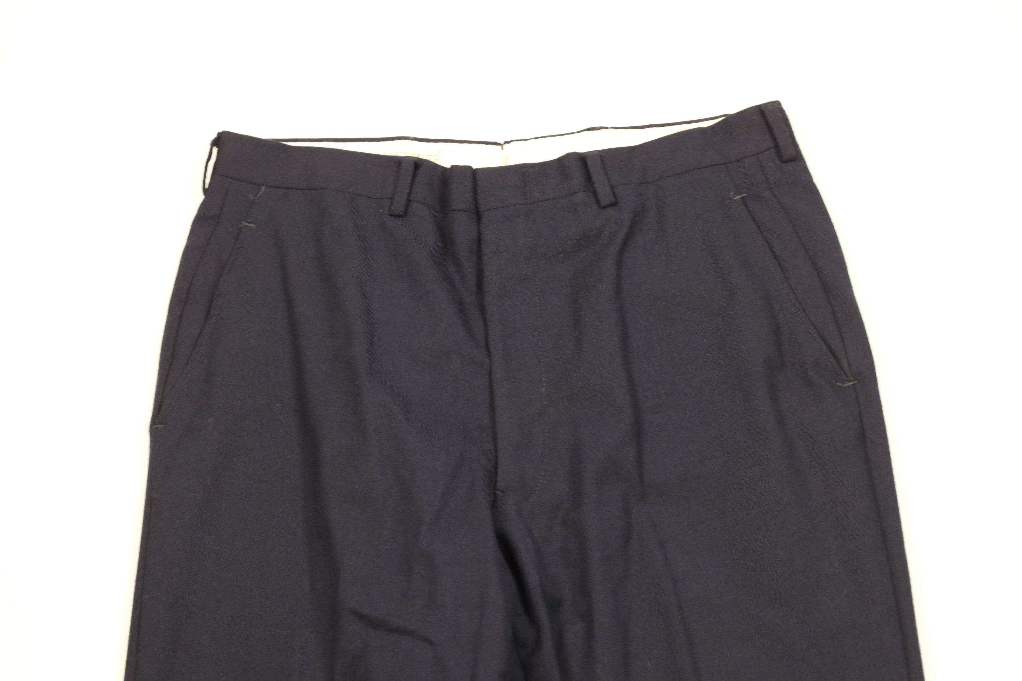 Vintage Vintage 70s Streetwear Wool Wide Leg Chino Pants Blue USA Size US 34 / EU 50 - 2 Thumbnail