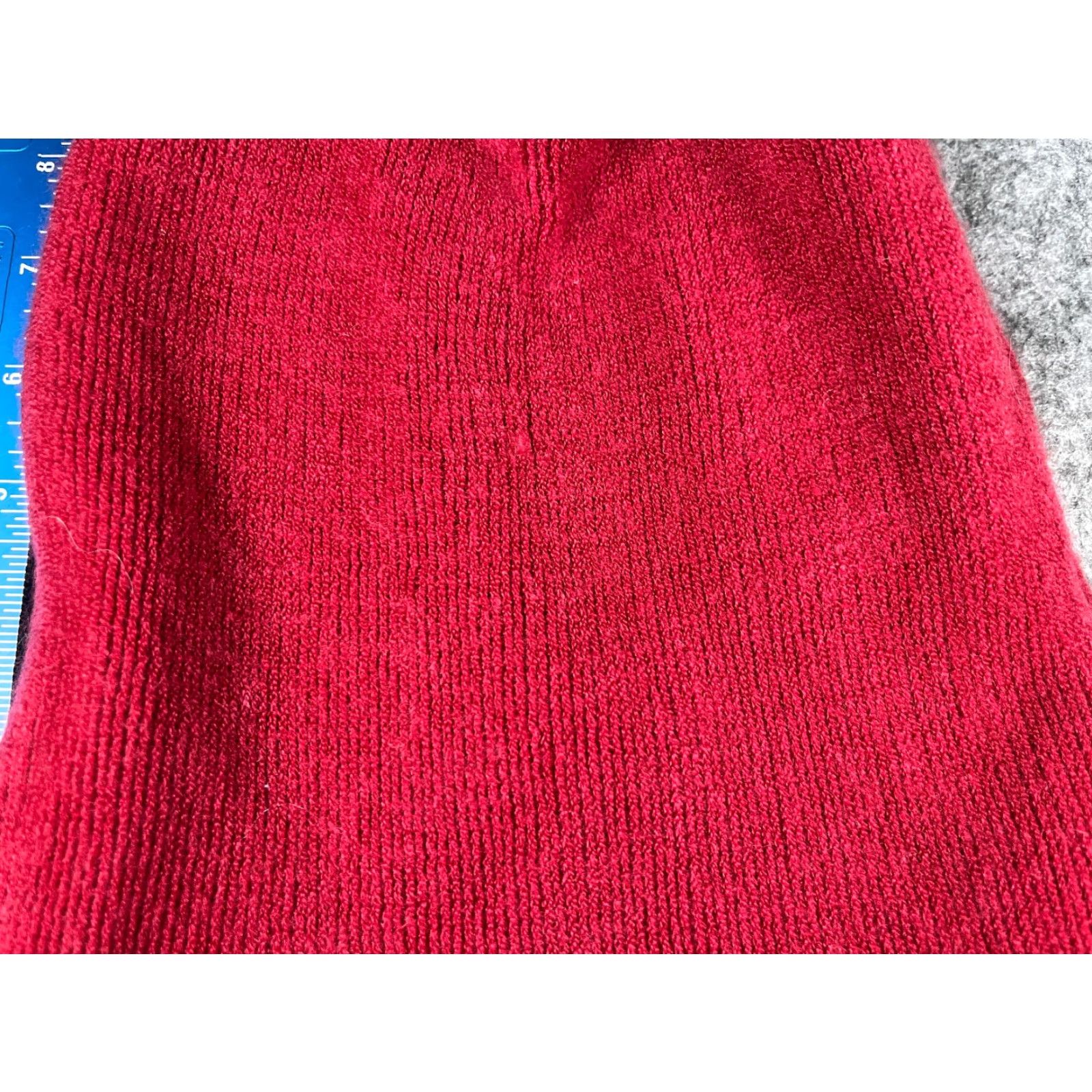 Vintage Echo Beanie Knit Adult One Size Red 100% Acrylic Ski Outdoor Unisex Men/Women Beanie, Lightweight, Adjustable, Solid Knitted Hat Size ONE SIZE - 2 Thumbnail