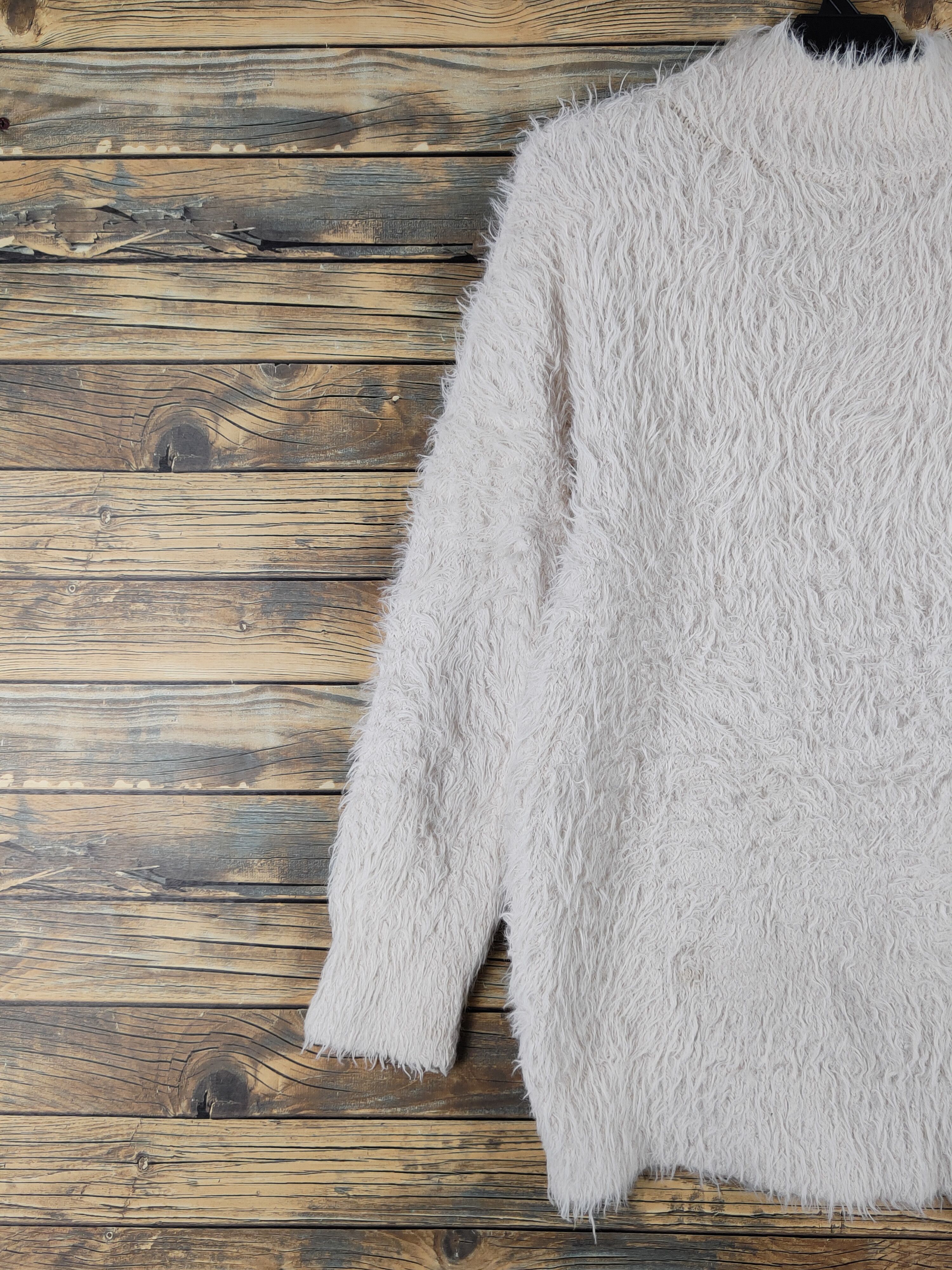 GU × Vintage GU Beige Shag Shaggy Fur Mohair Knitwear #W1945 Size M / US 6-8 / IT 42-44 - 8 Thumbnail