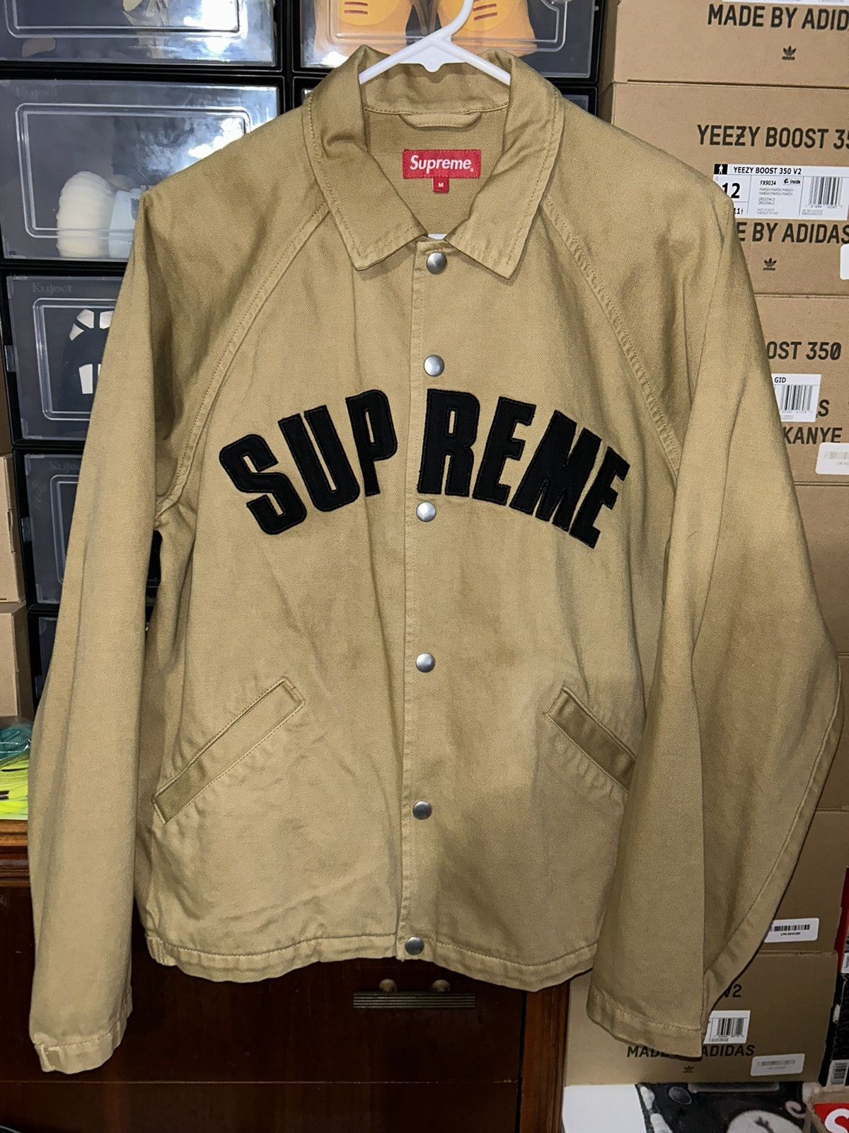 Supreme Supreme Snap Front Twill Jacket Light Gold FW18 Med VNDS Size US M / EU 48-50 / 2 - 3 Thumbnail