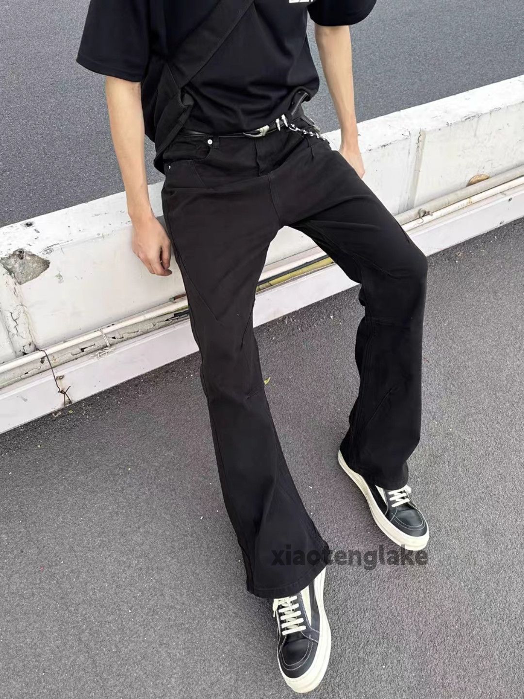 Designer × Japanese Brand × Vintage Unisex utility punk grunge bootcut flared cleanfit pants Size US 33 - 1 Thumbnail