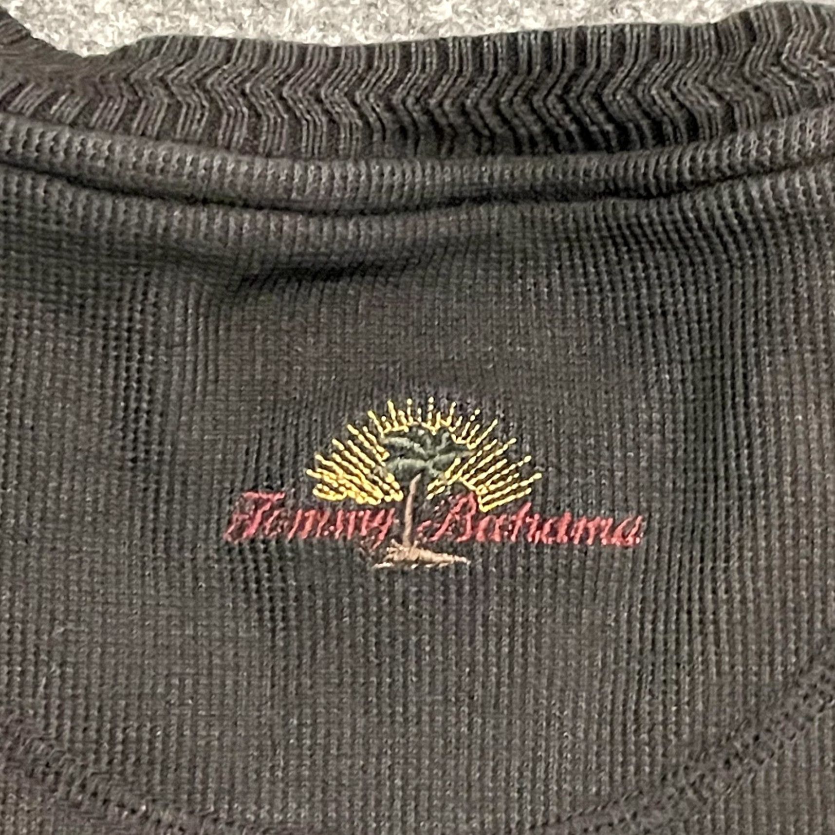 Tommy Bahama Tommy Bahama Silk Blend Sweater Vest Mens M Black Rib Knit V Neck Golf Pullover Size US M / EU 48-50 / 2 - 3 Thumbnail