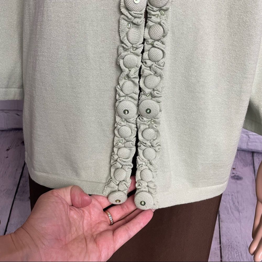 Other NWT New Christopher & Banks Sage Cotton Sage Button Details Size M / US 6-8 / IT 42-44 - 5 Thumbnail