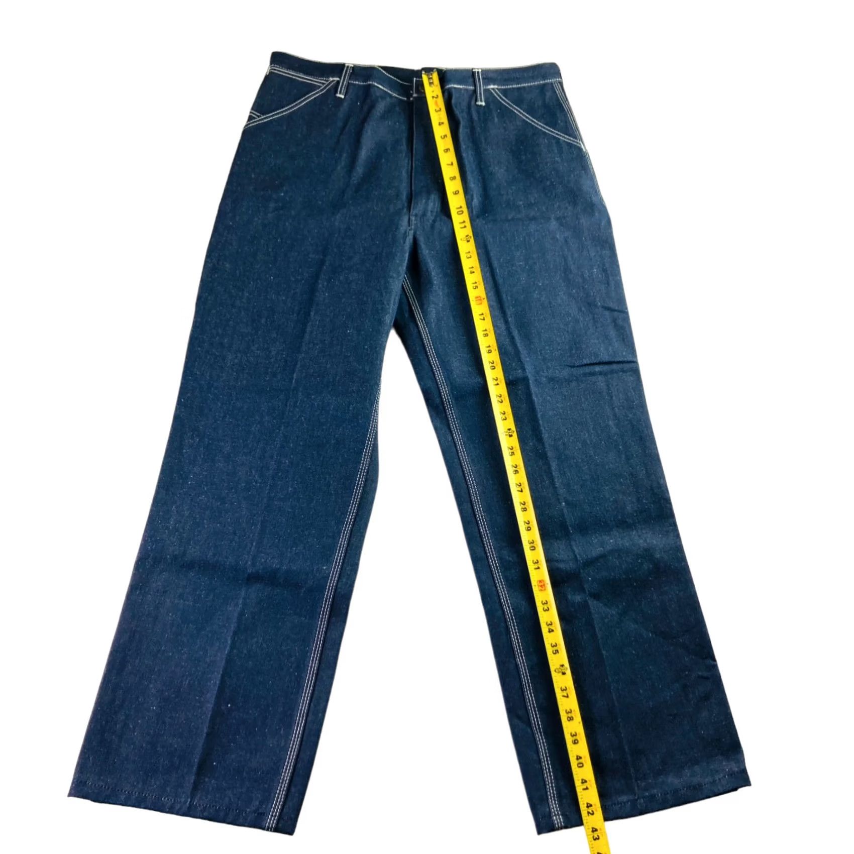 Sears VINTAGE Sears Roebuck Carpenter Jeans Mens Dark Wash Blue 38x30 Relaxed Size US 38 / EU 54 - 7 Thumbnail