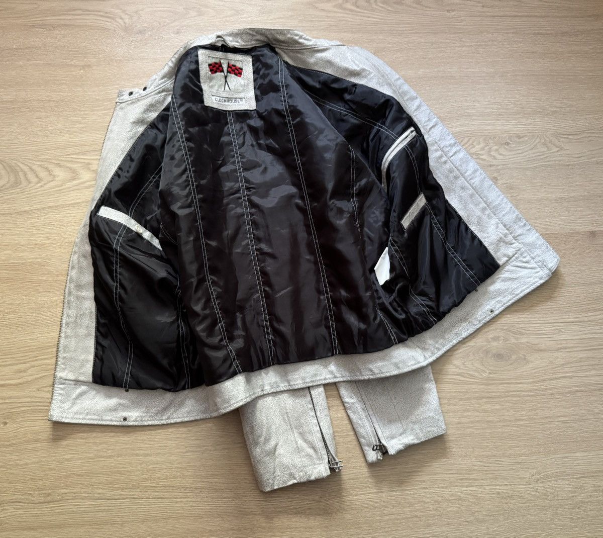 Genuine Leather Vintage 00’s Clockhouse y2k Formula 1 Moto Racing Jacket Size US L / EU 52-54 / 3 - 8 Thumbnail