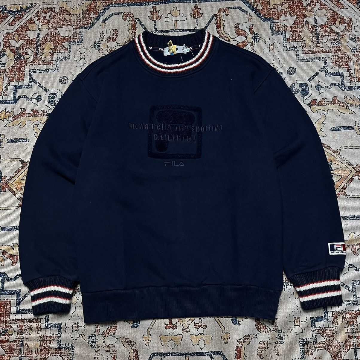 Fila × Vintage Vintage Fila Biella Italia Sweaters Navy Size US M / EU 48-50 / 2 - 1 Thumbnail