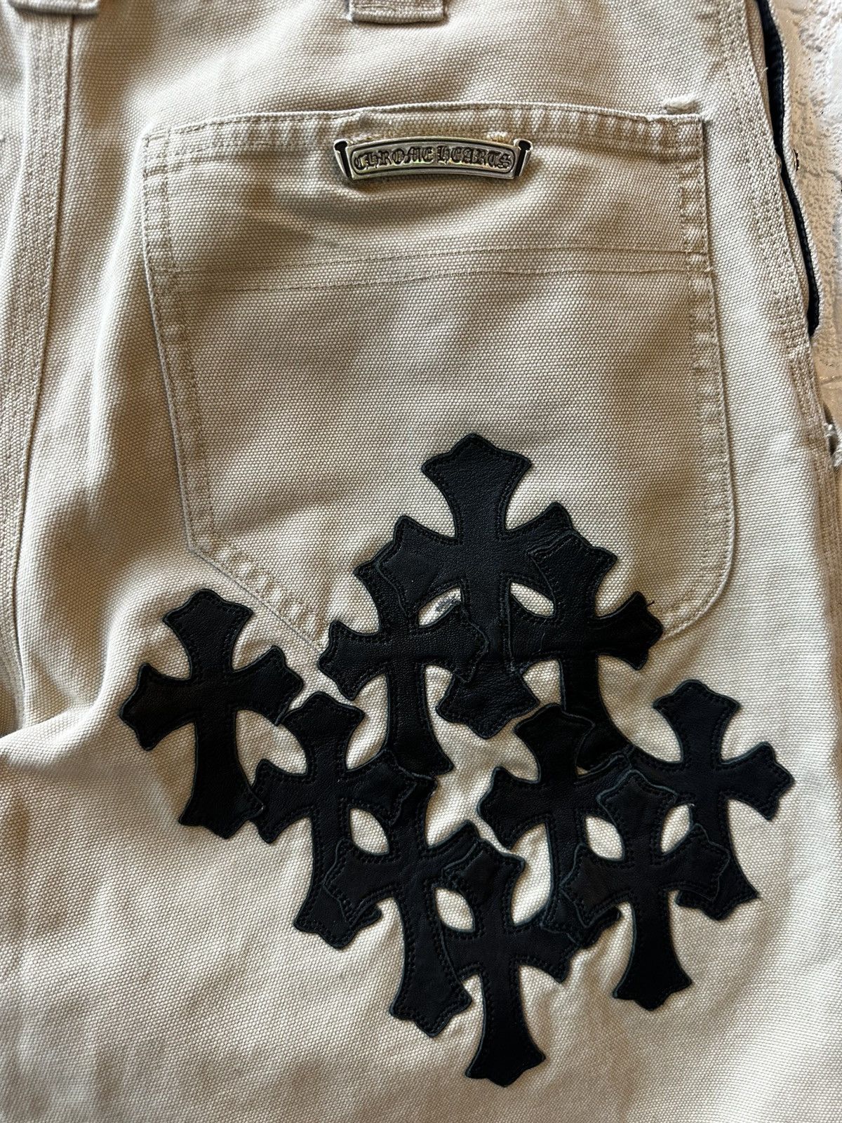 Chrome Hearts CHROME HEARTS 1/1 FLOODED CROSS PATCH SAMPLE CARPENTER JEANS Size US 30 / EU 46 - 13 Thumbnail