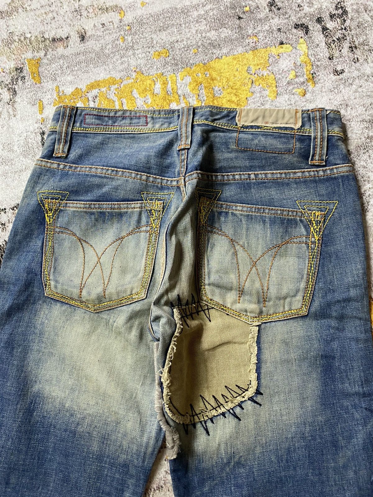 Japanese Brand 🔥 Acept Offer 🔥 Tough pacthwork pants Size US 29 - 5 Thumbnail