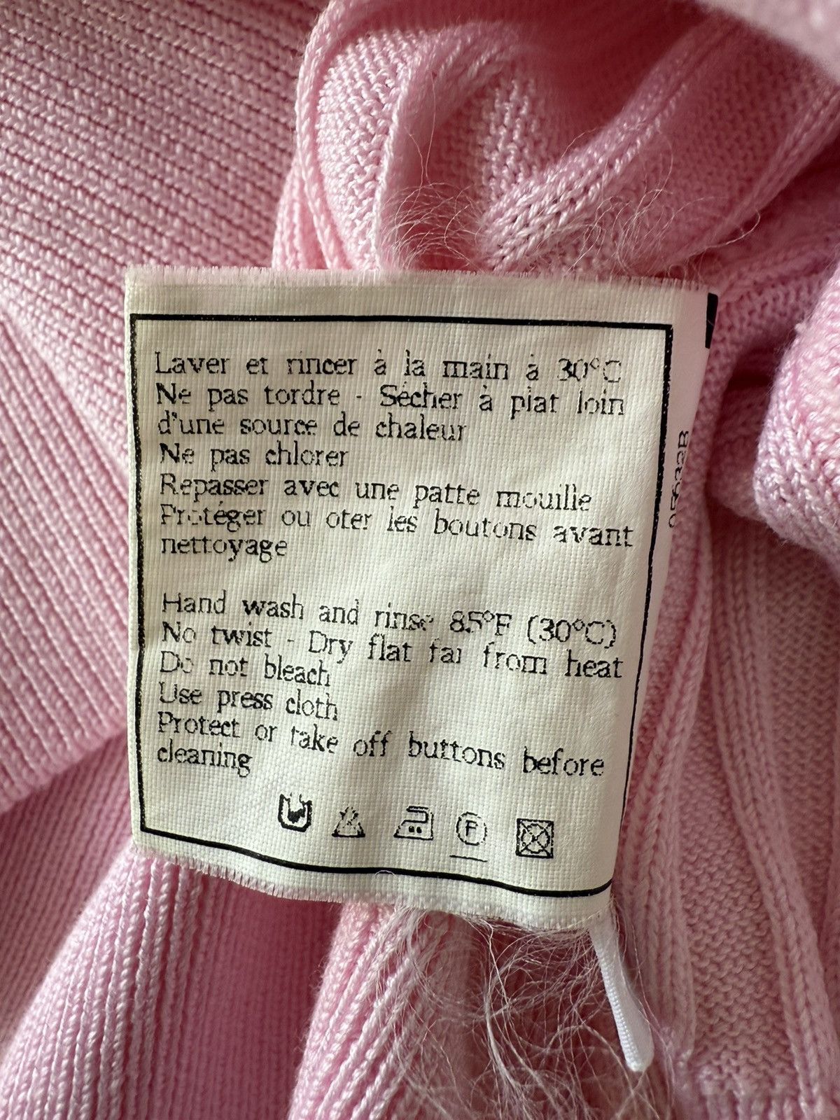 Chanel Chanel Boutique Pink Ribbed Cardigan Size S / US 4 / IT 40 - 8 Thumbnail