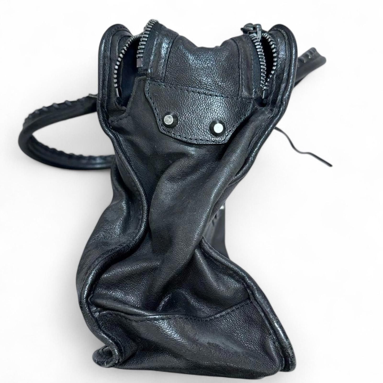 Balenciaga Balenciaga - Black Leather Handbag Size ONE SIZE - 4 Thumbnail