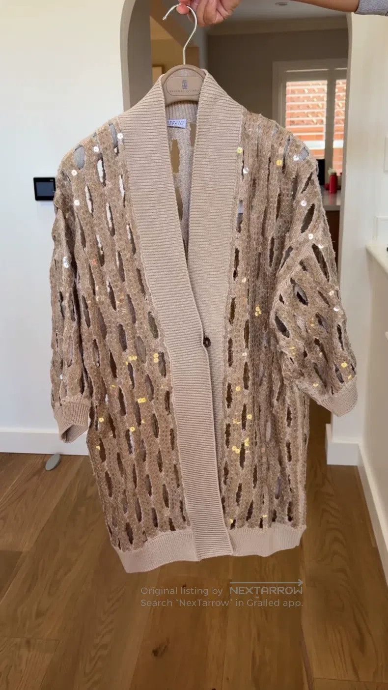 Brunello Cucinelli Brunello Cucinelli Sequined Cardigan Size S / US 4 / IT 40 - 1 Thumbnail