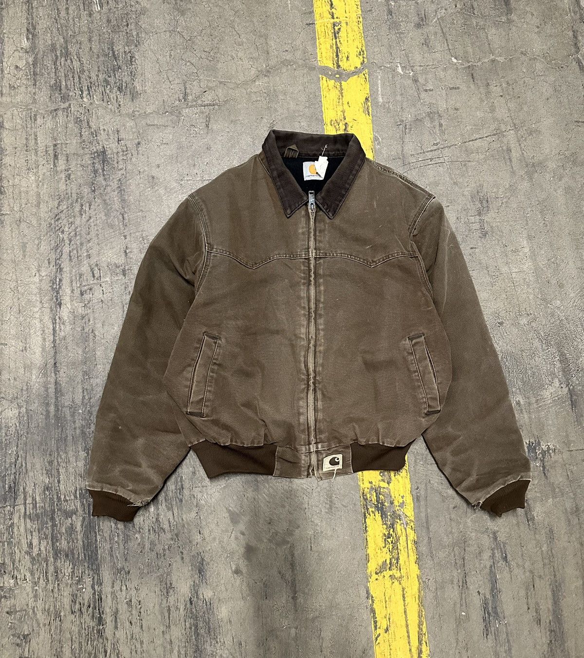 image of Carhartt Santa Fe Brown Jacket, Men's (Size Large)