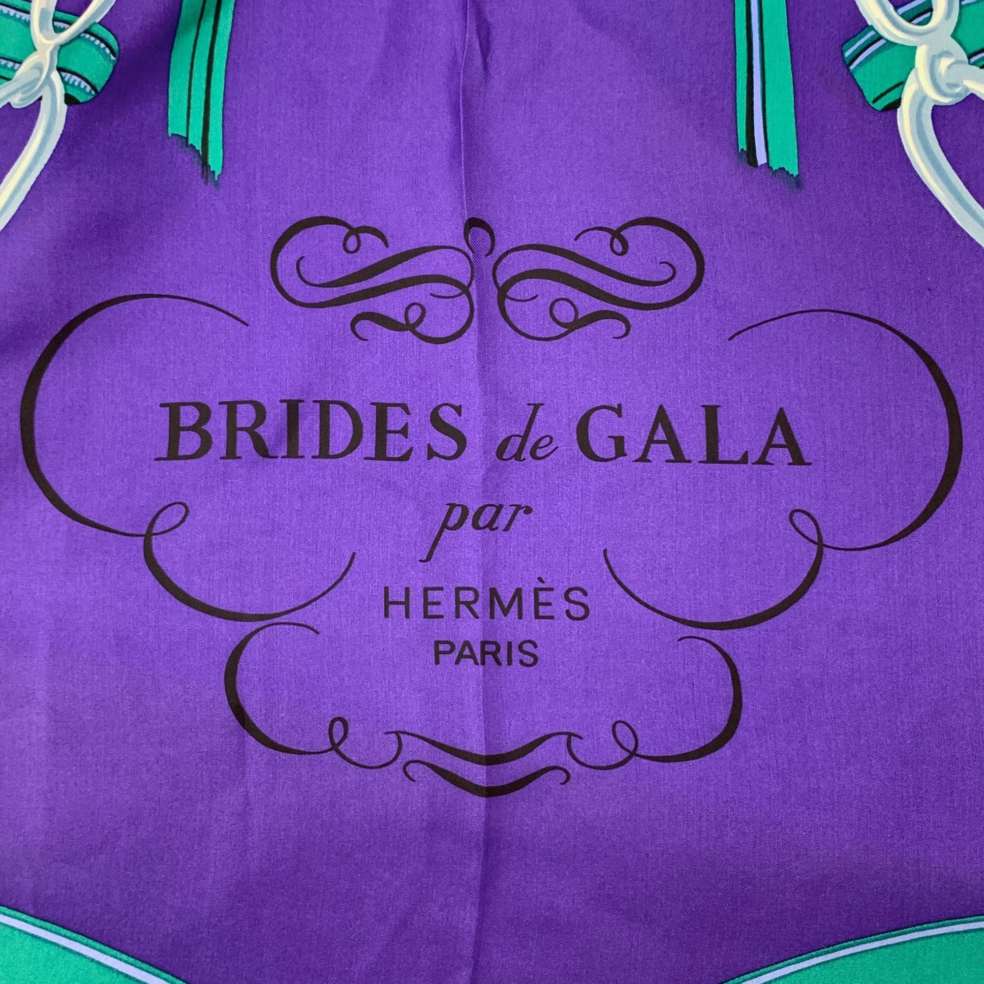 Hermes Hermès Made In France Brides De Gala 100% Silk Scarf Purple/ Size ONE SIZE - 8 Thumbnail