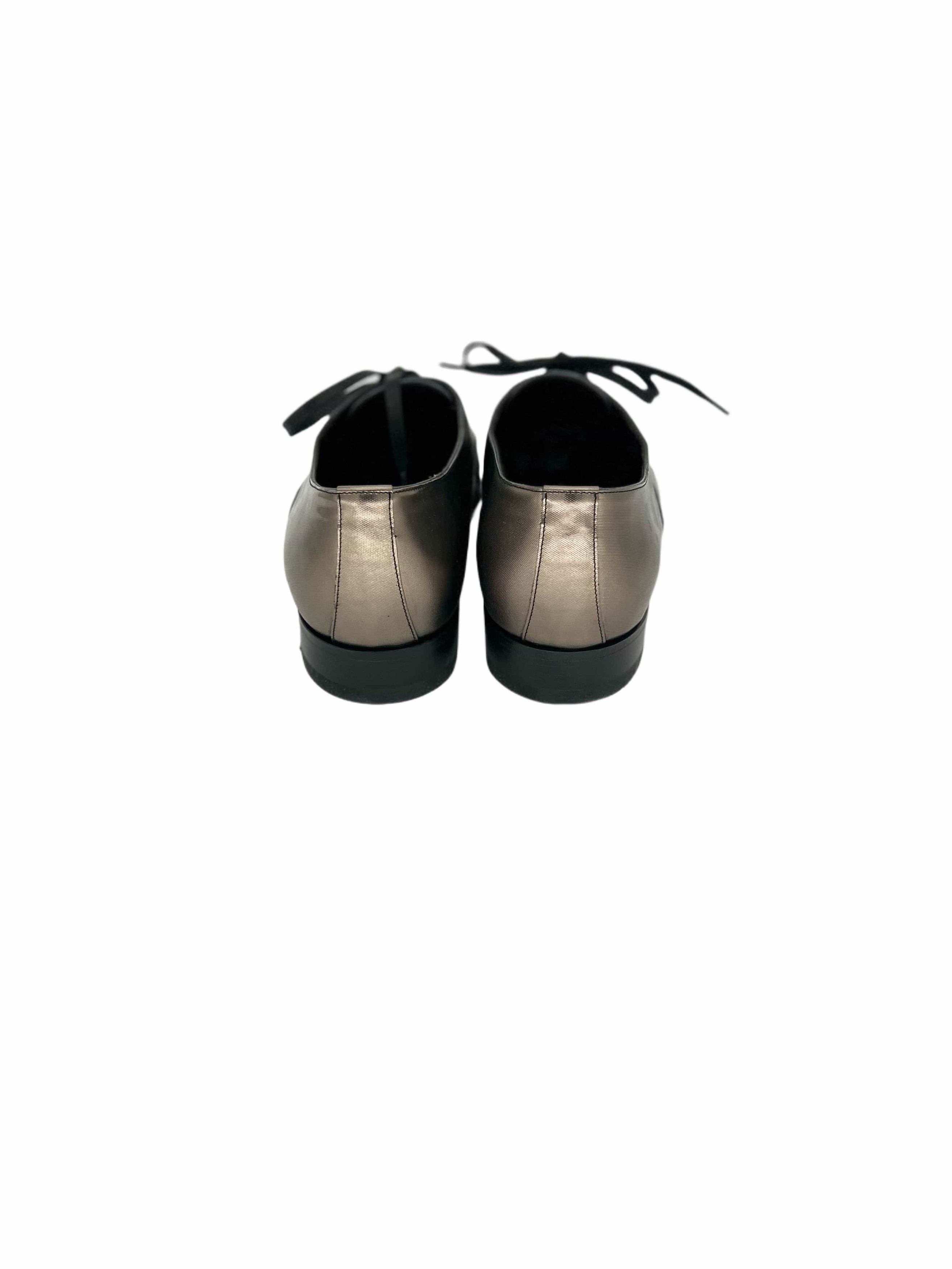 Lanvin Lanvin Silver Oxford Shoe With Gros Grain Laces Size US 8 / EU 41 - 5 Thumbnail