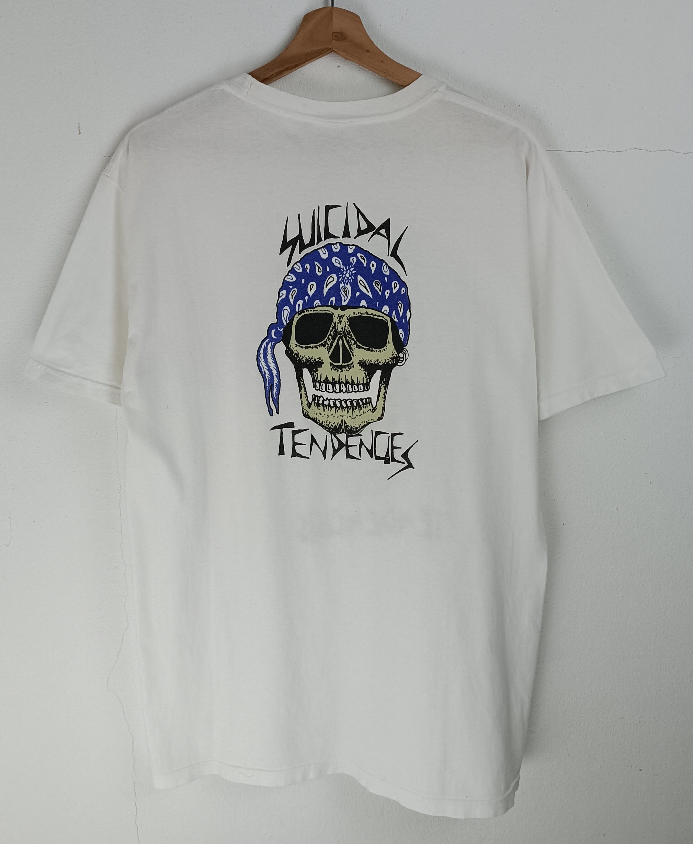 Band Tees VINTAGE 2000s SUICIDAL TENDENCIES THRASH SKULL LOGO TEE Size US M / EU 48-50 / 2 - 4 Thumbnail