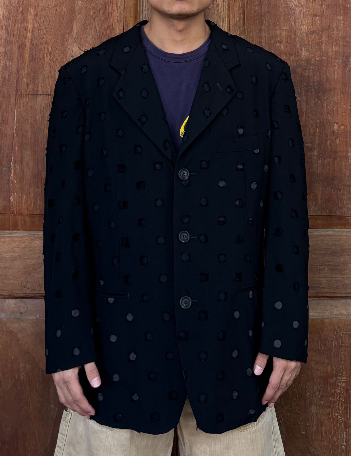 Issey Miyake FREE TAX! Punch Hole Blazer Jacket - Medium Size US M / EU 48-50 / 2 - 15 Thumbnail