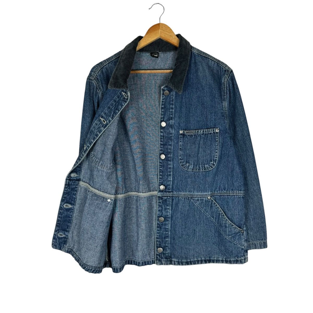 Lee × Vintage ⚡️LEE RIVETED DENIM WORKWEAR JACKET Size M / US 6-8 / IT 42-44 - 6 Thumbnail