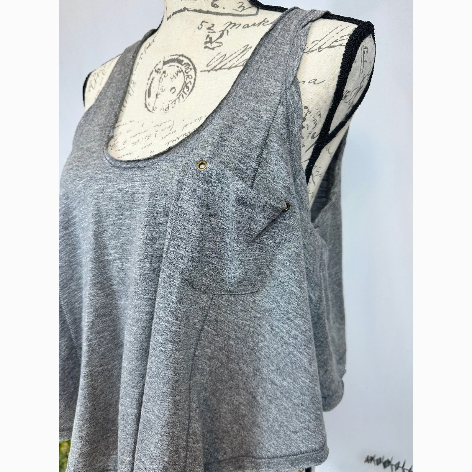 Free People Free People Stevie Split Back Tank Gray XS Size XS / US 0-2 / IT 36-38 - 14 Thumbnail