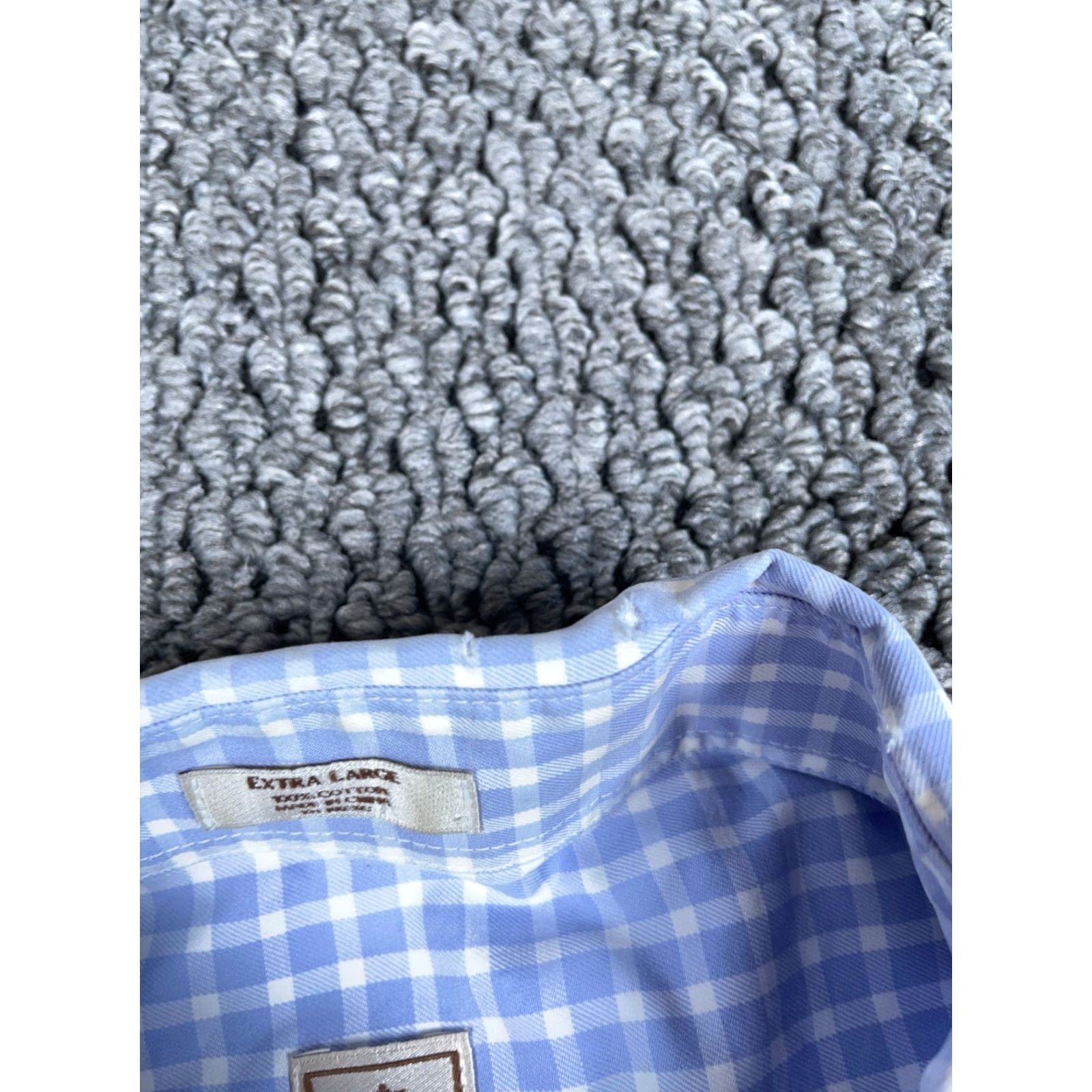 Peter Millar Peter Millar Shirt Adult XL Blue Gingham Check Cotton Long Sleeve Button-Down Preppy Casual Mens Size US XL / EU 56 / 4 - 4 Thumbnail