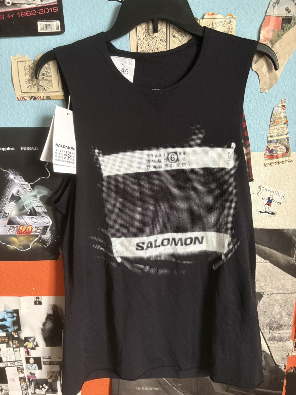 Maison Margiela × Salomon MM6 Maison Margiela Black Salomon Tank Top Size US S / EU 44-46 / 1 - 1 Thumbnail