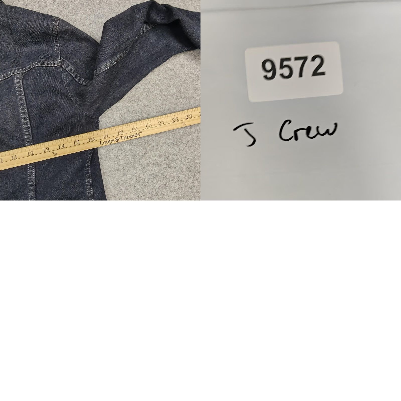 J.Crew VINTAGE J.CREW Jacket Womens Small Blue Denim Button Front Collared Trucker Pockets Size S / US 4 / IT 40 - 8 Thumbnail