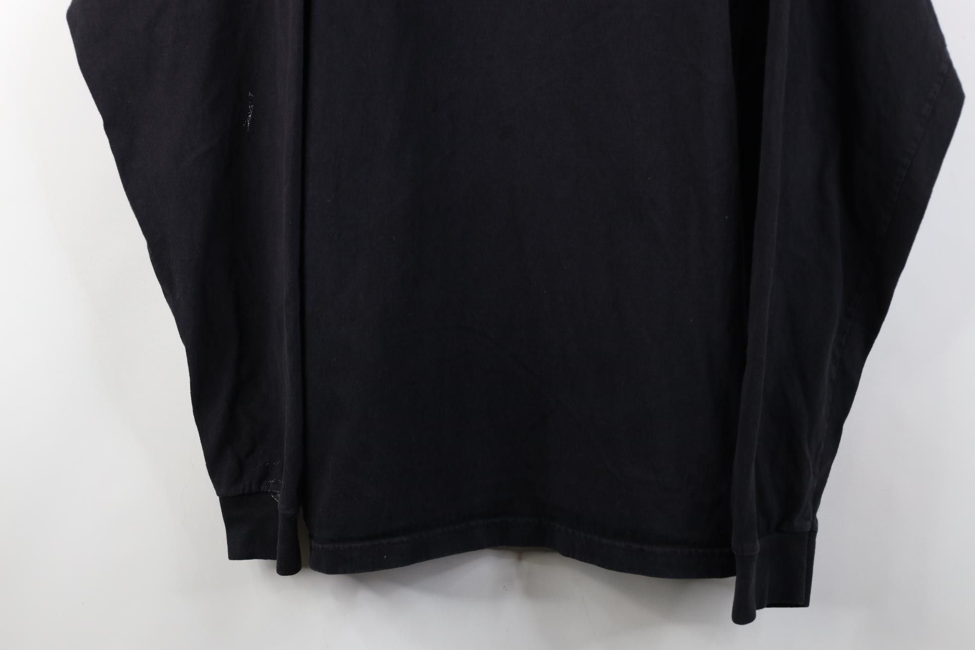 Vintage Vintage 90 Streetwear Cotton Long Sleeve T-Shirt Black USA Size US XL / EU 56 / 4 - 3 Thumbnail