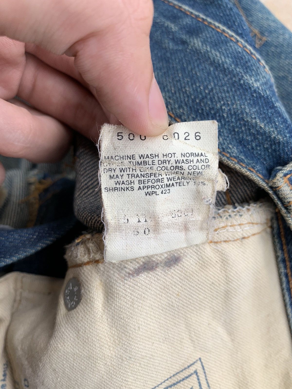 Levi's × Vintage Big E Vintage Levi’s 501 Redline Jeans Selvedge Distressed Size US 29 - 21 Thumbnail