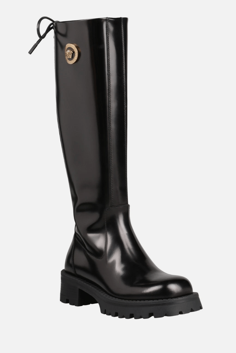 Versace VERSACE Madusa High Leather Boots Size US 11 / IT 41 - 1 Thumbnail