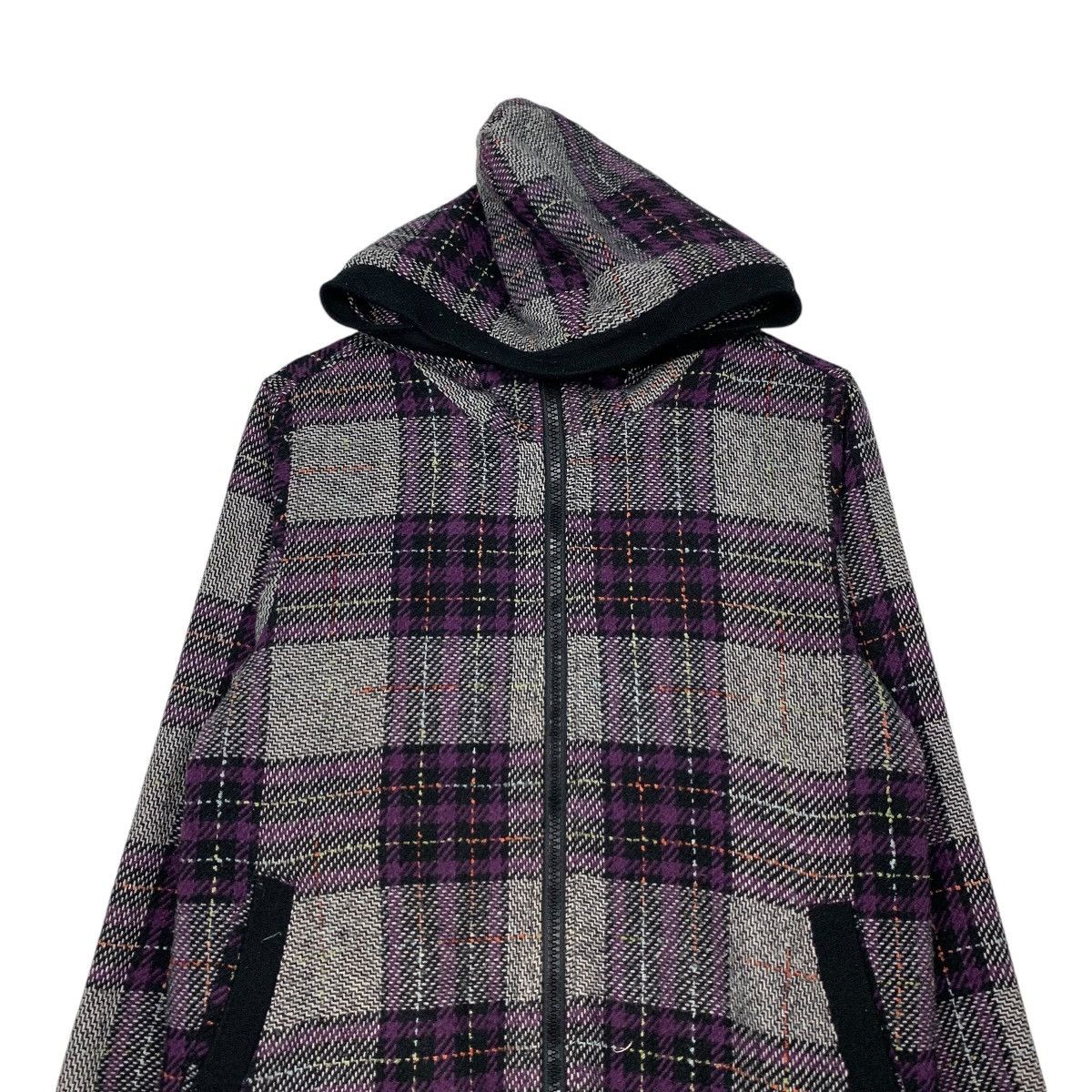 Japanese Brand POWER TO THE PEOPLE Checked Zipper Hoodie Jacket #2286-C101 Size US M / EU 48-50 / 2 - 2 Thumbnail