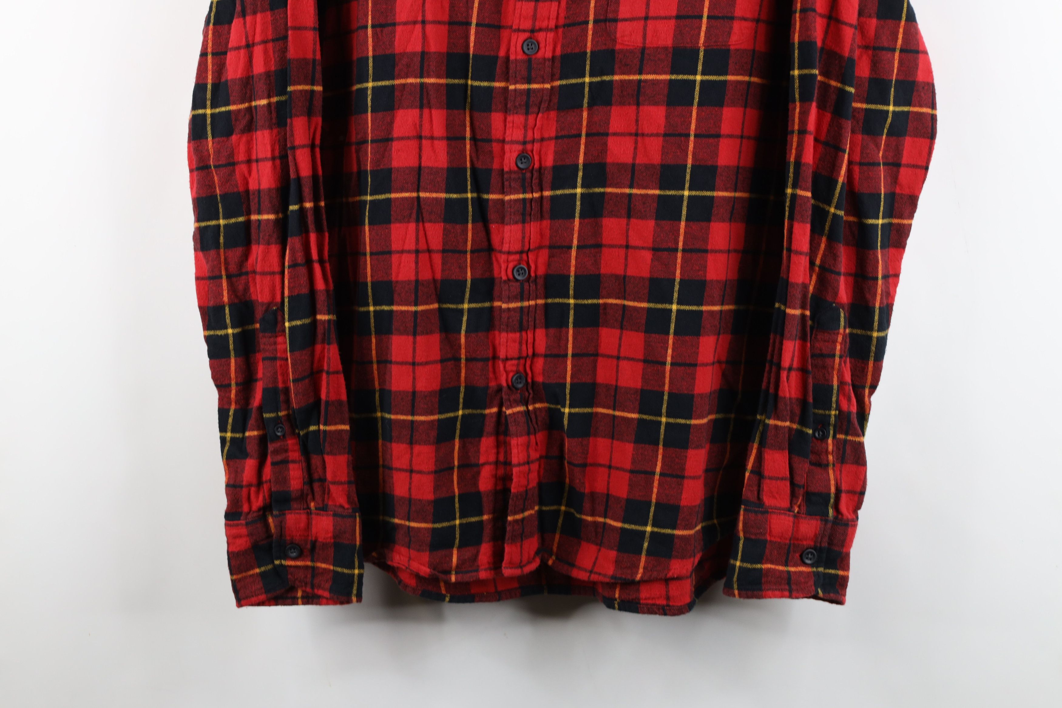 J.Crew Vintage Y2K J Crew Flannel Collared Button Shirt Red Plaid Size US L / EU 52-54 / 3 - 3 Thumbnail