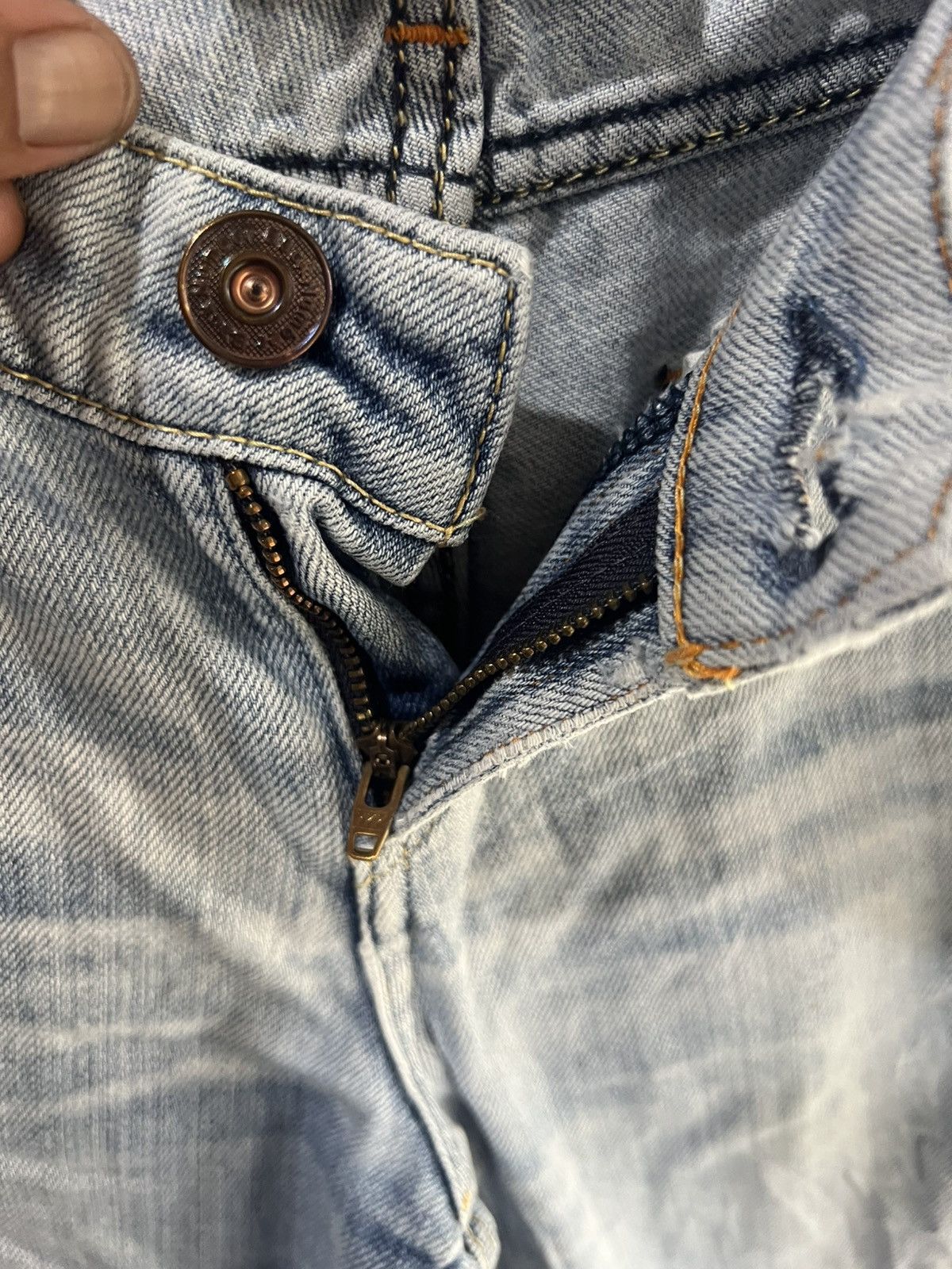 Japanese Brand 🔥Back Number Made in Japan Distressed Denim Size 30" / US 8 / IT 44 - 10 Thumbnail
