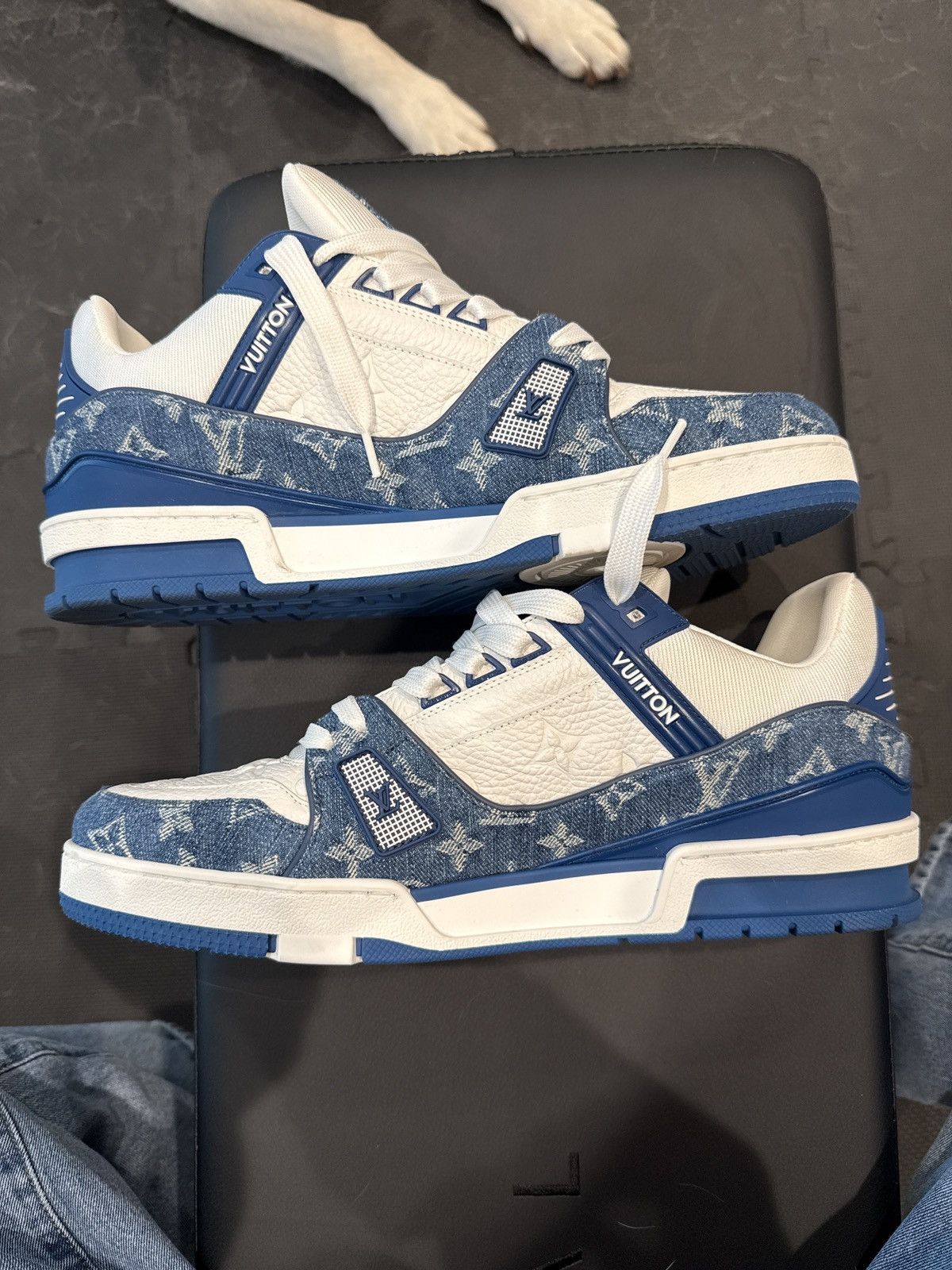 Louis Vuitton Louis Vuitton Trainer Sneaker “Blue Monogram Denim” Size US 10 / EU 43 - 2 Thumbnail