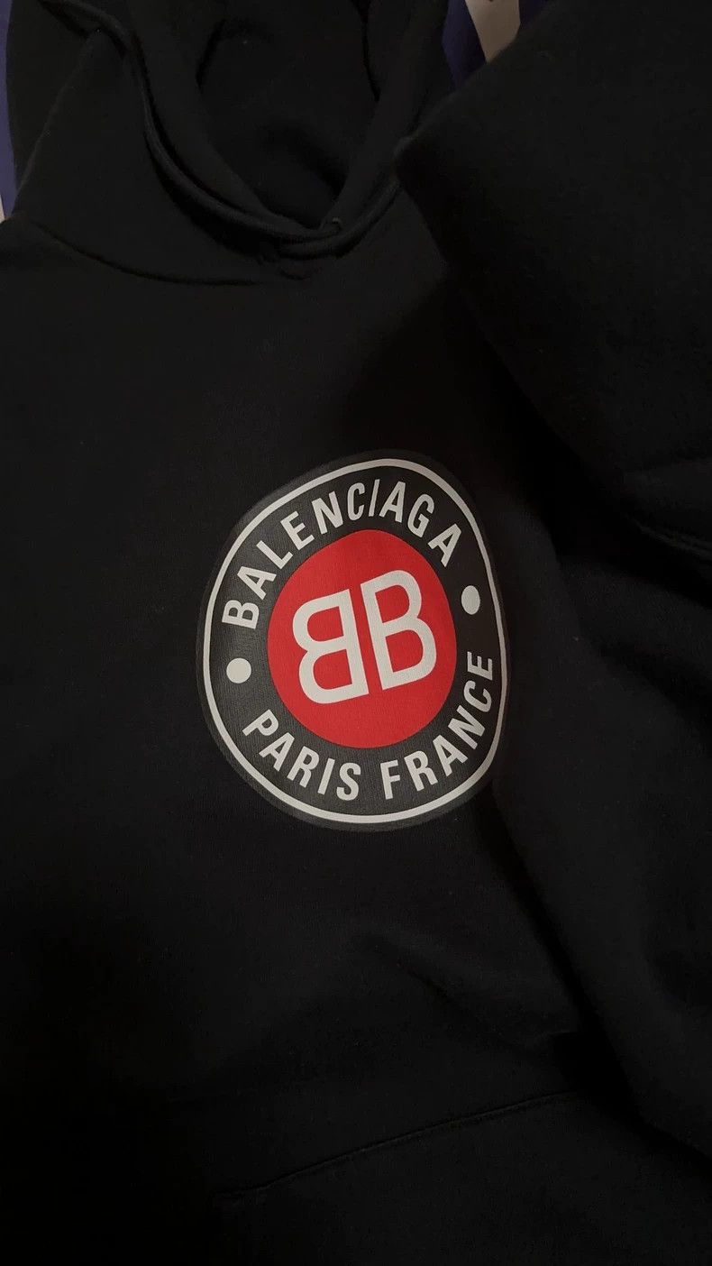 Balenciaga Balenciaga Black logo sweatshirt Size US XS / EU 42 / 0 - 7 Thumbnail