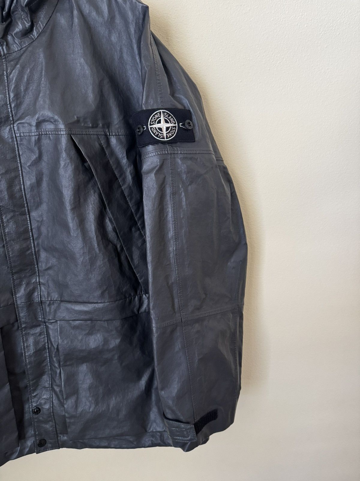 Stone Island Stone Island New Light Leather Organza Jacket Grey Large Size US L / EU 52-54 / 3 - 3 Thumbnail