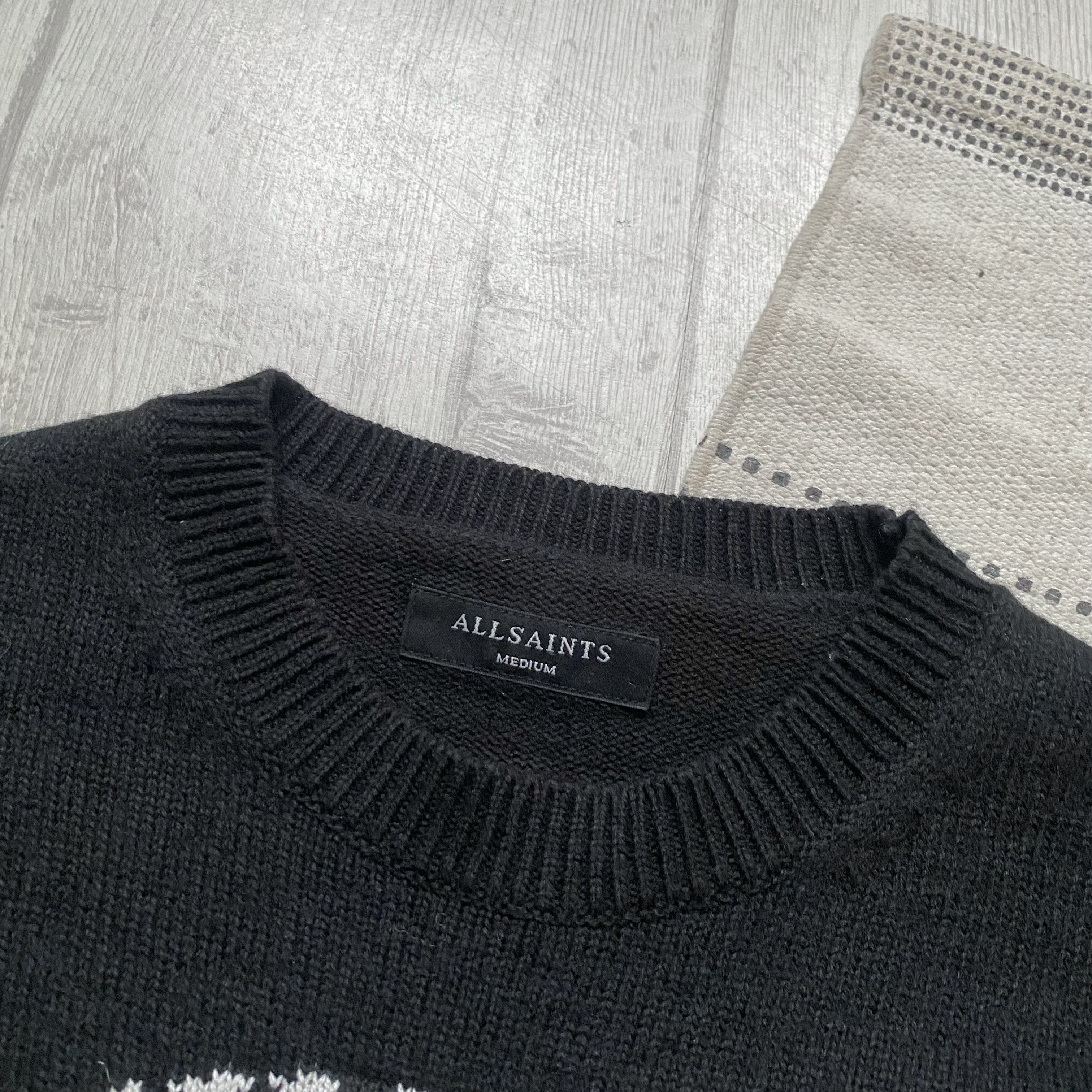 Allsaints Avant-garde Wool Allsaints knit Boxy Sweater Big Logo Cos Size US M / EU 48-50 / 2 - 4 Thumbnail