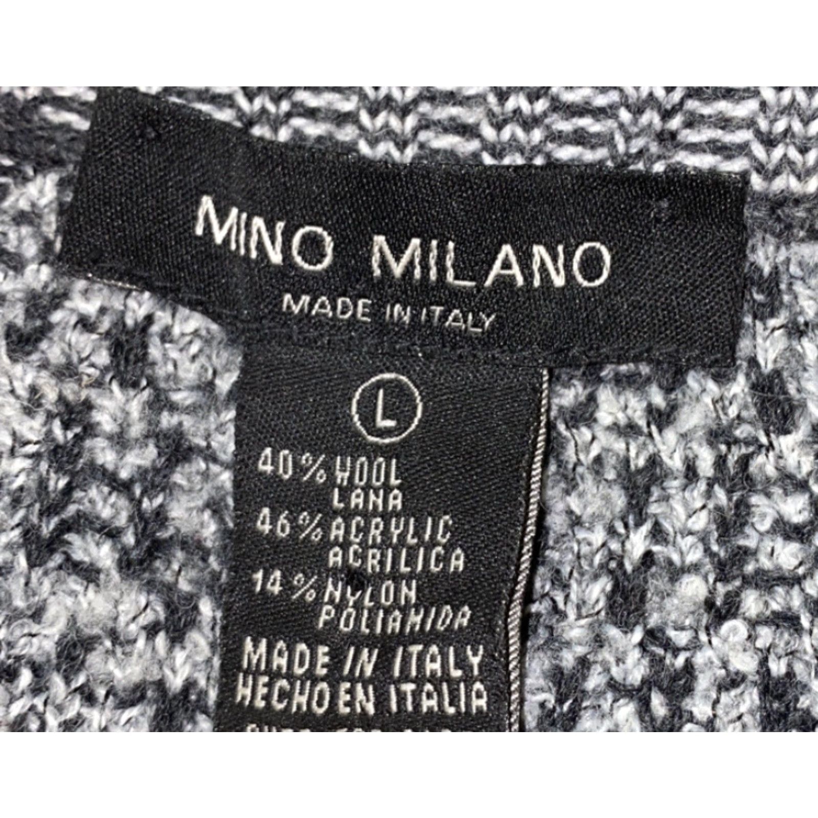 Vintage Mino Milano Mens Gray Italian Made Wool Blend Crewneck Sweater Size L Size US L / EU 52-54 / 3 - 5 Thumbnail