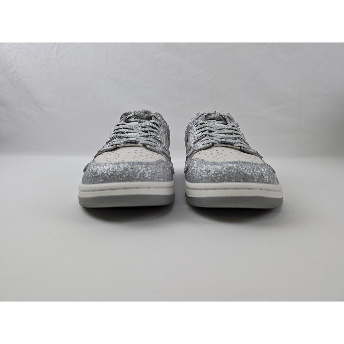 Amiri o1rshd1 Shimmer Skeleton Top Low Sneaker in Silver/White Size US 11 / EU 44 - 9 Thumbnail