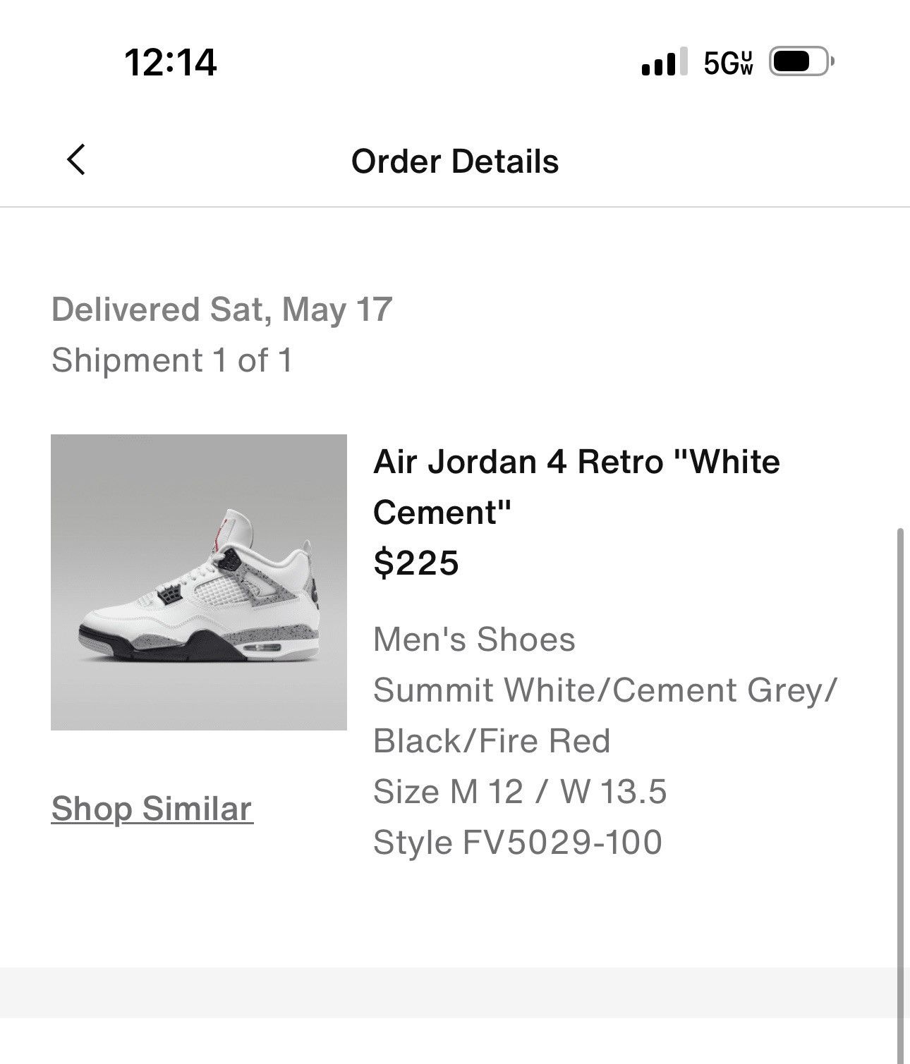 Jordan Brand 🪨 2025 Jordan 4 Retro “White Cement” 12M Size US 12 / EU 45 - 7 Thumbnail