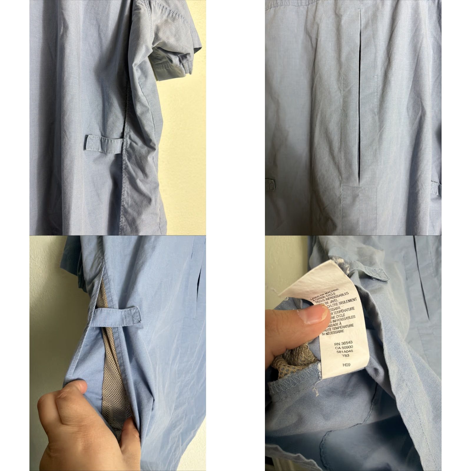 Timberland Timberland Womens 2XL Short Sleeve Button-Up Hiking Shirt Blue Cotton Sorona Poly Size XXL / US 16-18 / IT 52-54 - 10 Thumbnail