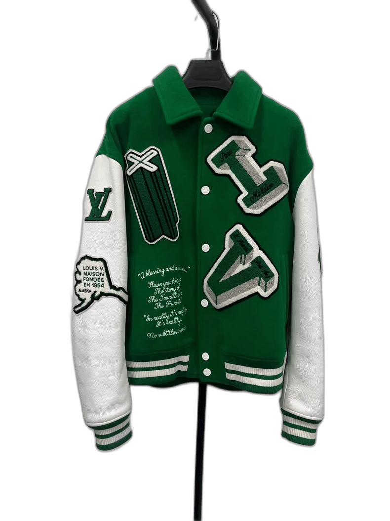 Louis Vuitton Louis Vuitton Green Varsity Jacket-2506 Size US L / EU 52-54 / 3 - 1 Thumbnail
