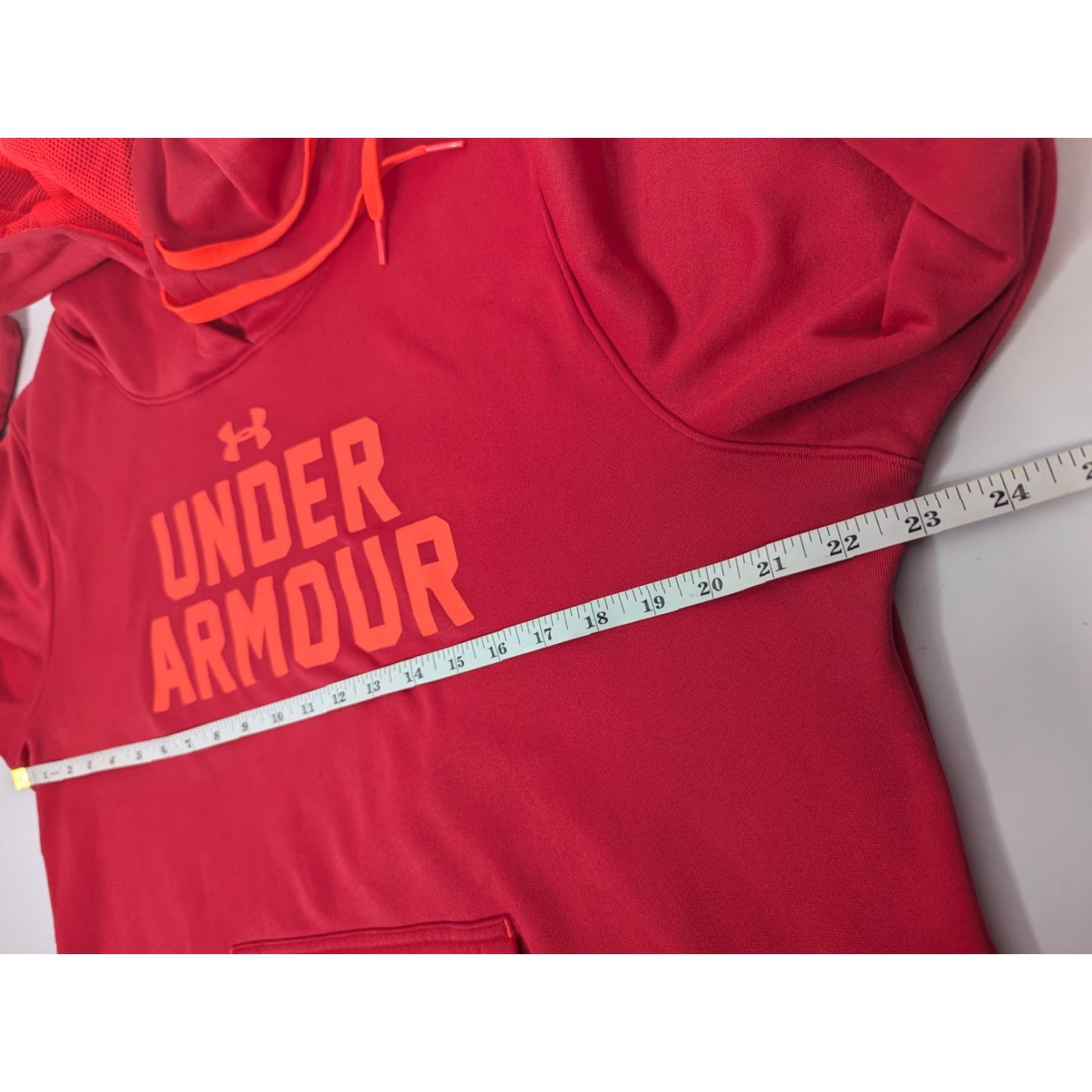 Under Armour Under Armour Battle Hoodie Women’s Large Red/Hot Pink Colorful Semi Fitted Hoodie Sweatshirt - UA Logo, Long Sleeve, Pullover, Casual Activewear Size L / US 10 / IT 46 - 5 Thumbnail