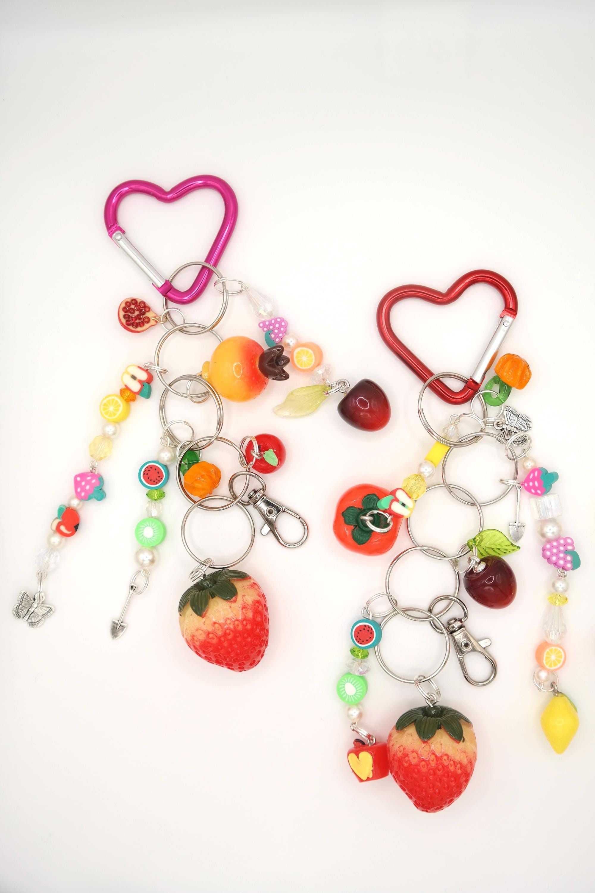 Handmade The Fruits Heart Carabiner Keychains Size ONE SIZE - 6 Thumbnail