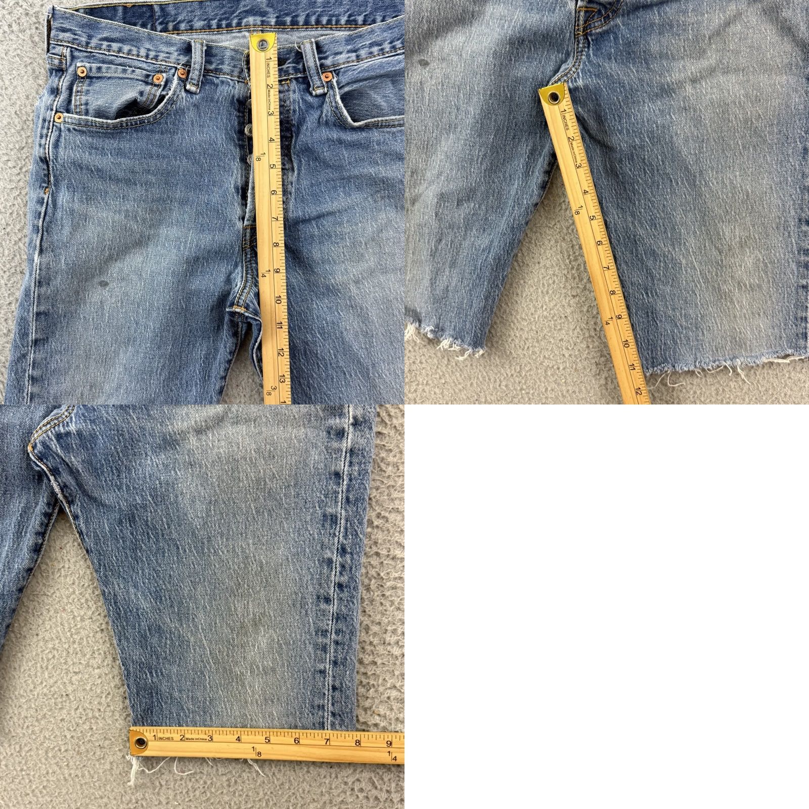 Levi's Levi's 501 Bermuda Shorts Mens 32 Blue Denim Button Fly 11in Inseam Casual Outdoor Beach Travel Regular 5-Pocket Size US 32 / EU 48 - 9 Thumbnail