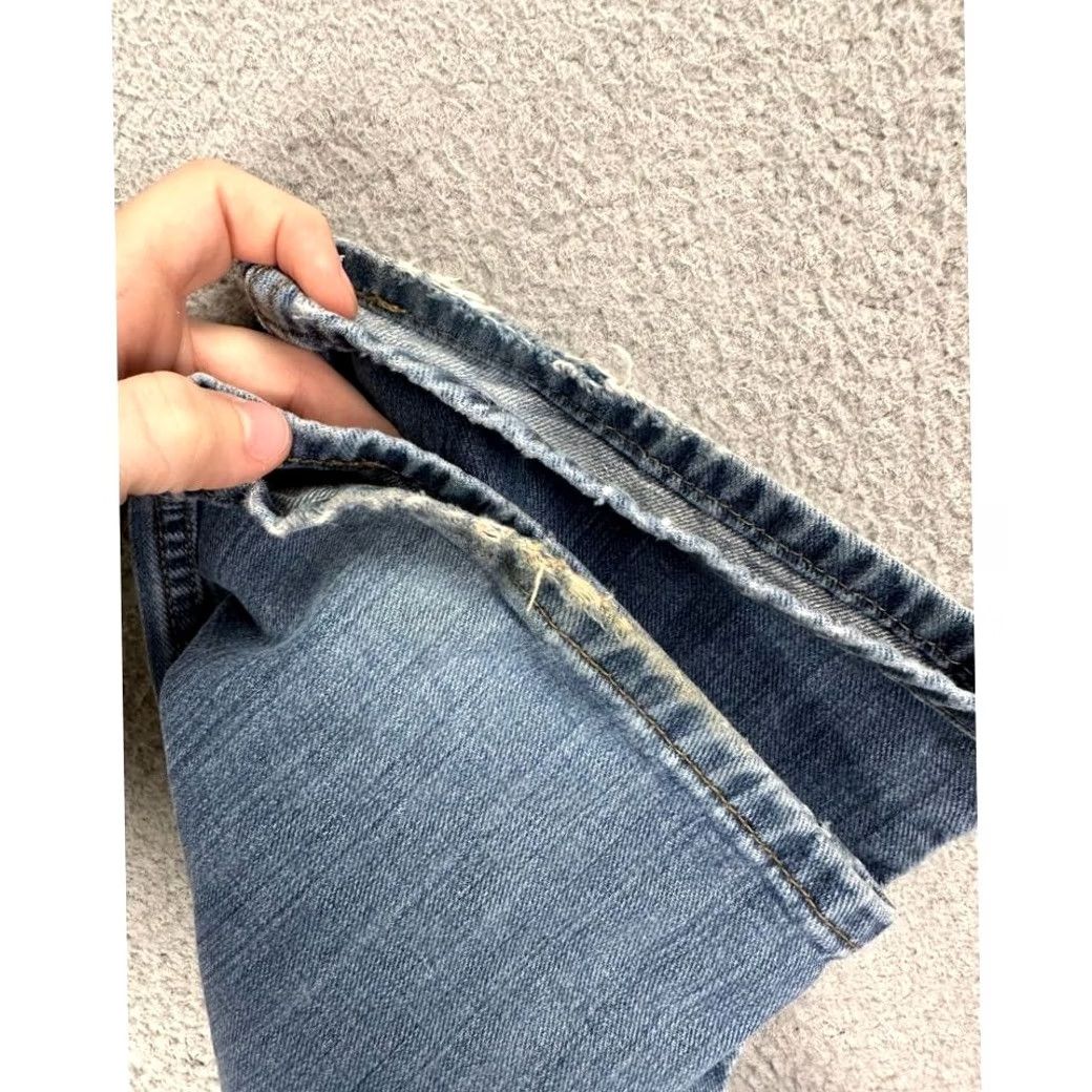Levi's Levi's 505 Jeans Mens 36X32 Blue Distressed Regular Fit Straight Denim Red Tab Jeans Size US 36 / EU 52 - 6 Thumbnail