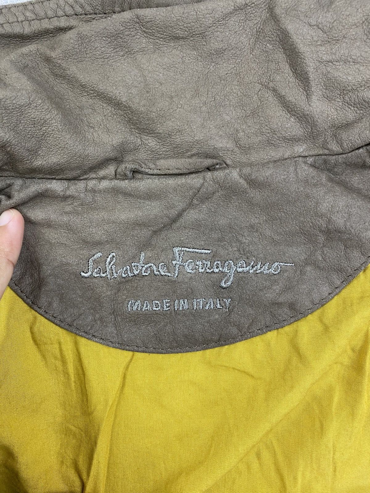 Salvatore Ferragamo Vintage Salvatore Ferragamo Leather Jacket Size US M / EU 48-50 / 2 - 8 Thumbnail