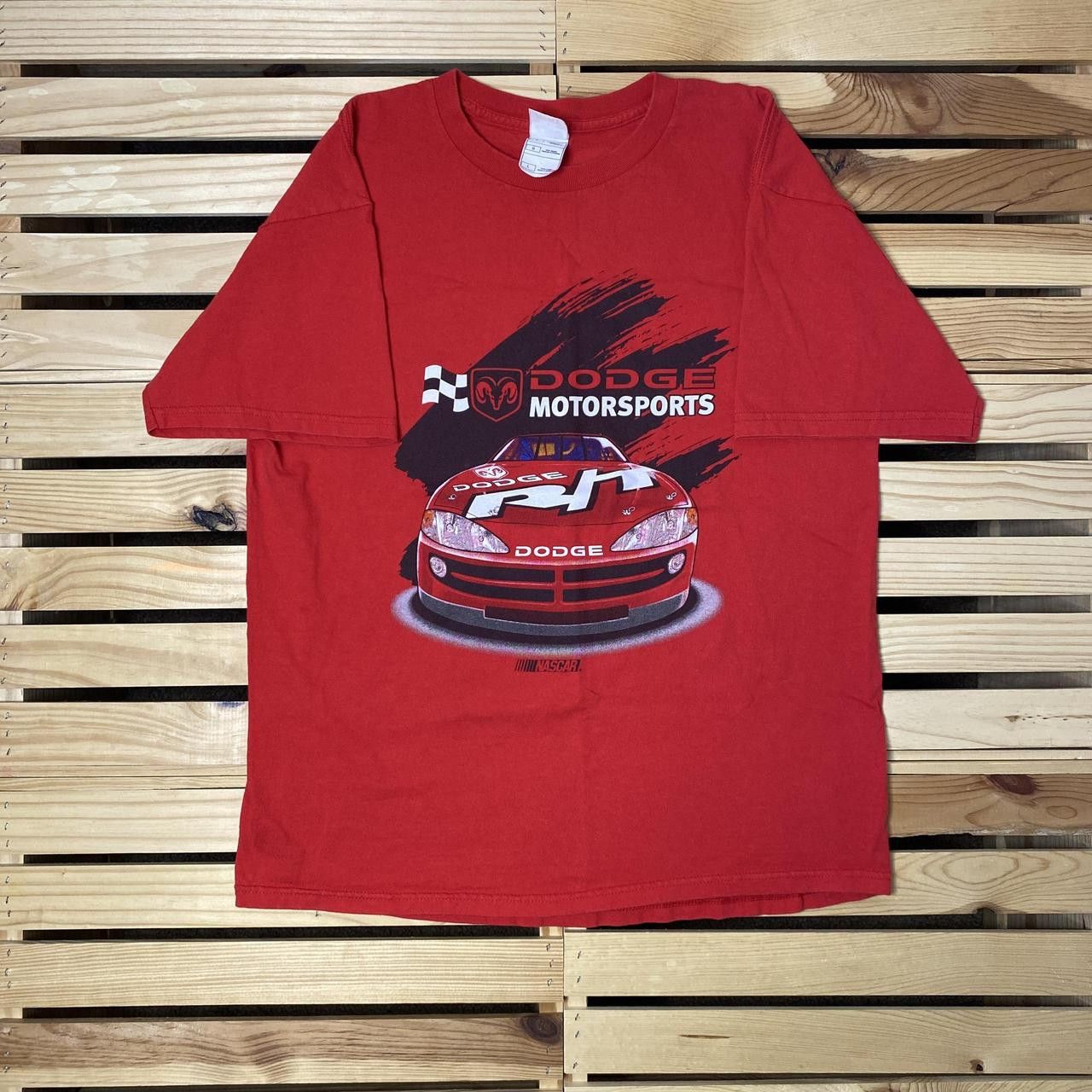 Fruit Of The Loom Vintage NASCAR x Dodge Motorsports Red Racing Tee Size Large Size US L / EU 52-54 / 3 - 1 Thumbnail