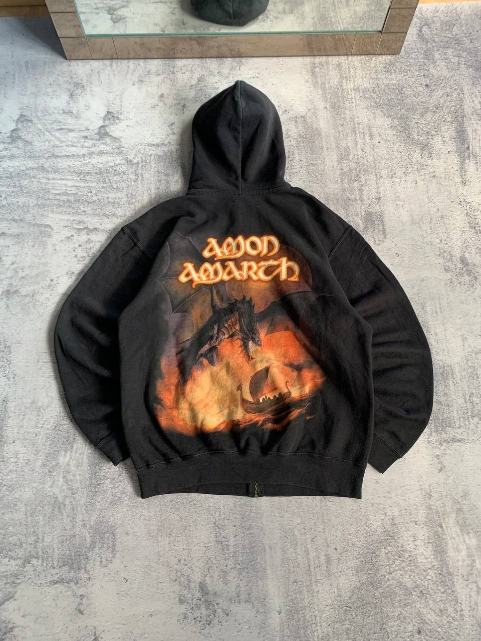 Band Tees Vintage Amon Amarth boxy zip hoodie death metal y2k Size US M / EU 48-50 / 2 - 2 Thumbnail